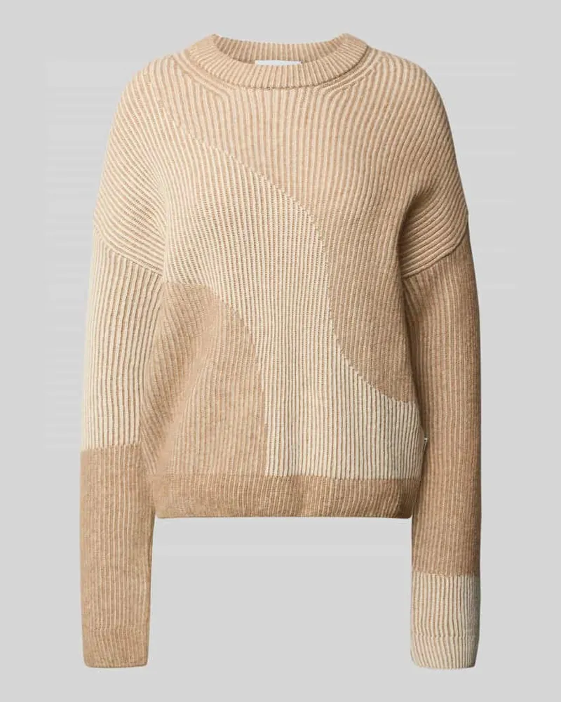 Armedangels Loose Fit Strickpullover aus Woll-Baumwoll-Mix Modell 'MAYRAA VANISE Beige