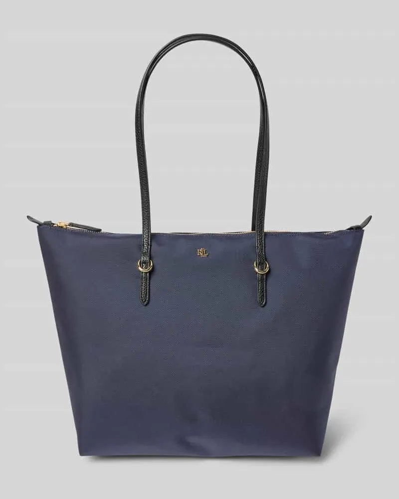 Ralph Lauren Tote Bag mit Label-Applikation Modell 'KEATON Marine