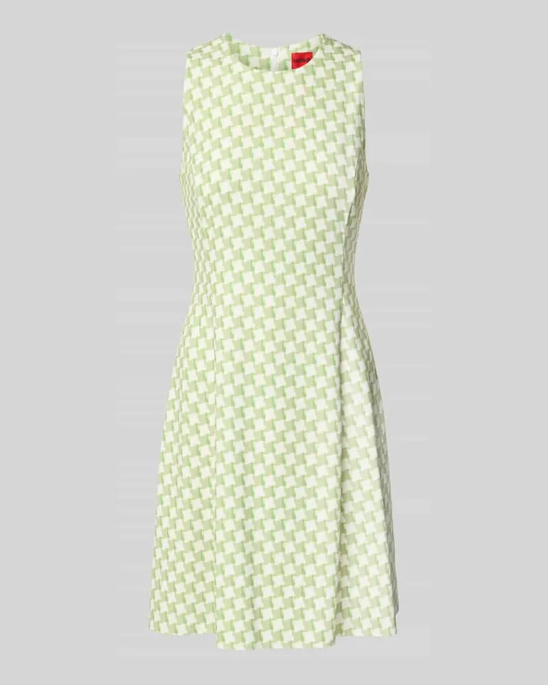 HUGO BOSS Tailliertes Freizeitkleid mit Allover-Muster Modell 'Kaseli-1 Hellgruen