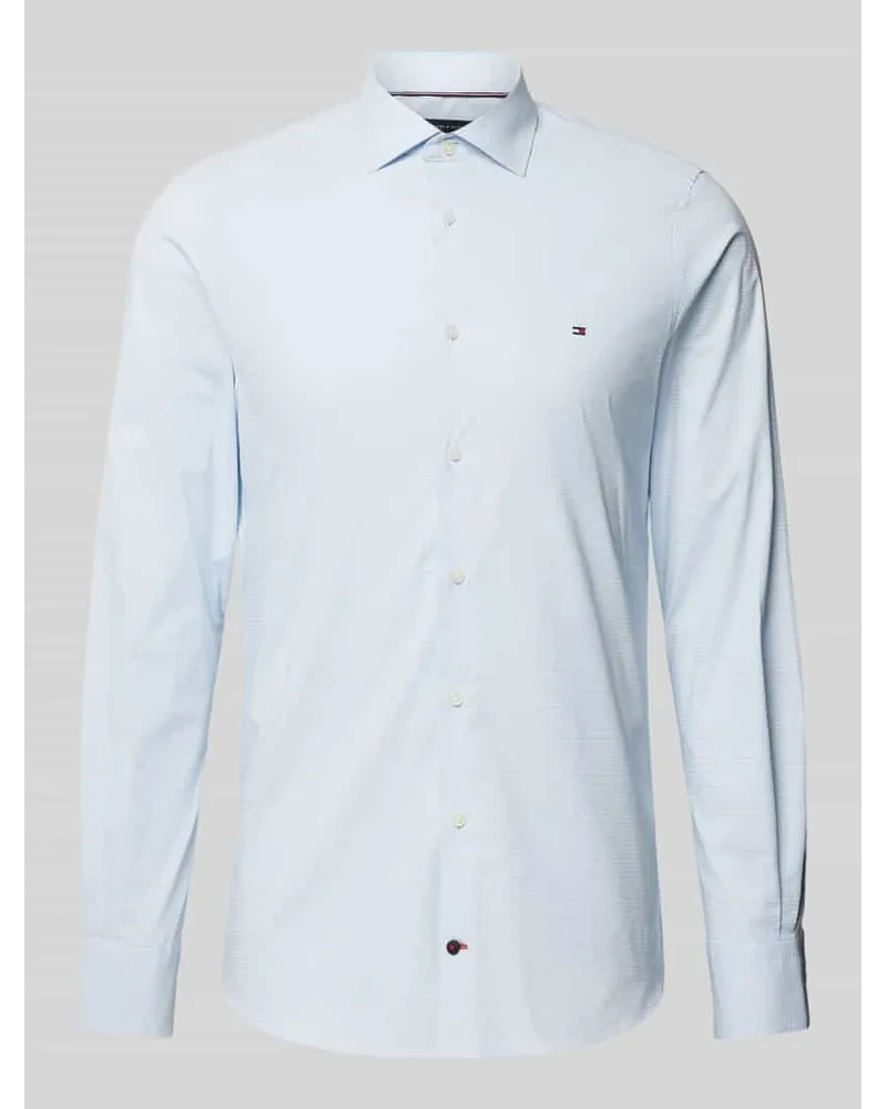 Tommy Hilfiger Slim Fit Business-Hemd mit Kentkragen Modell 'Parker Bleu