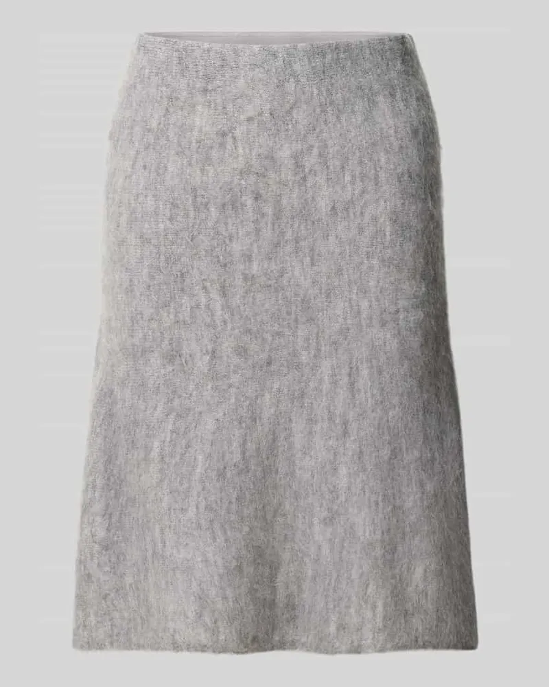 someday. Midirock mit Woll-Mohair-Anteil Modell 'Ohairy Hellgrau