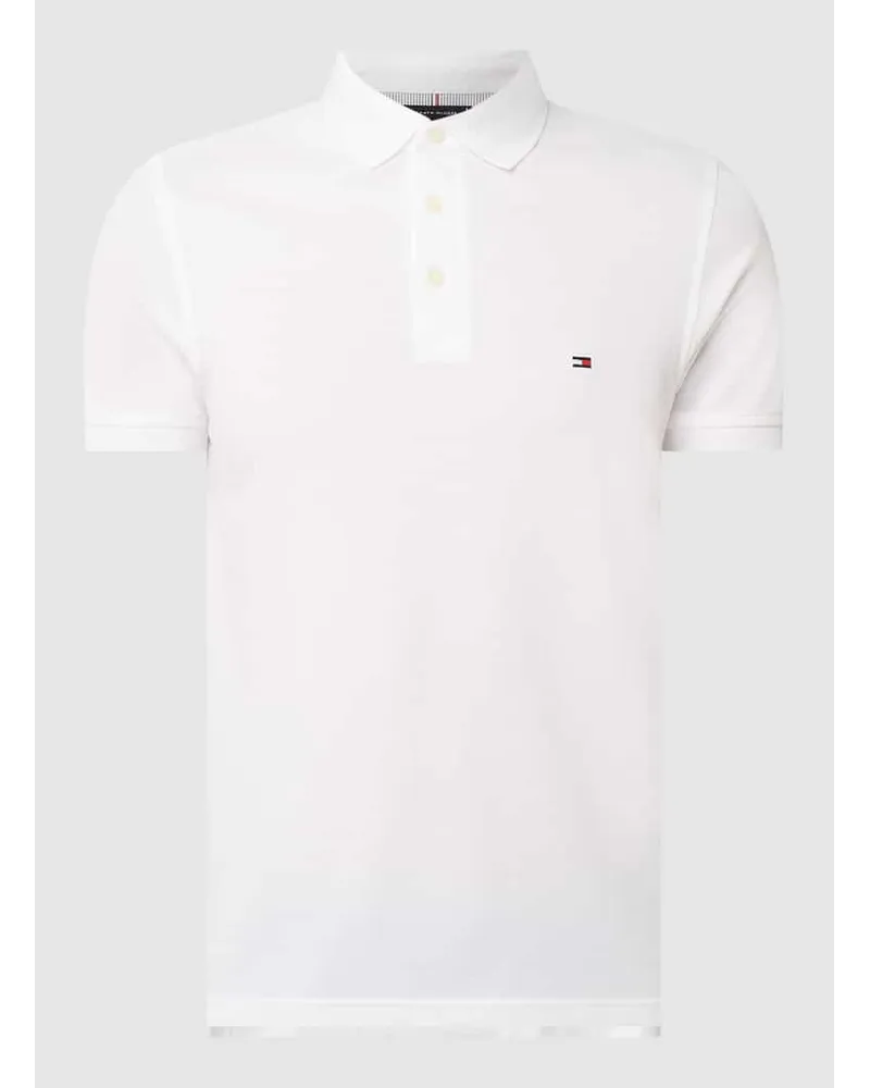 Tommy Hilfiger Slim Fit Poloshirt mit Stretch-Anteil Weiss