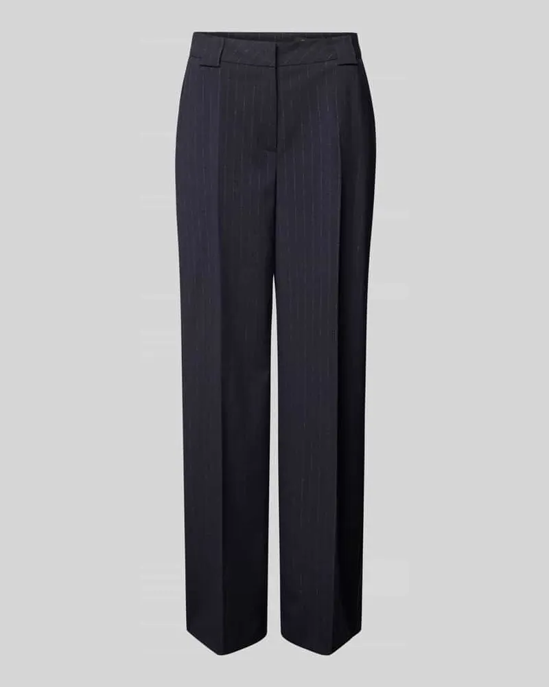 COMMA Regular Fit Stoffhose mit Bügelfalten Marine