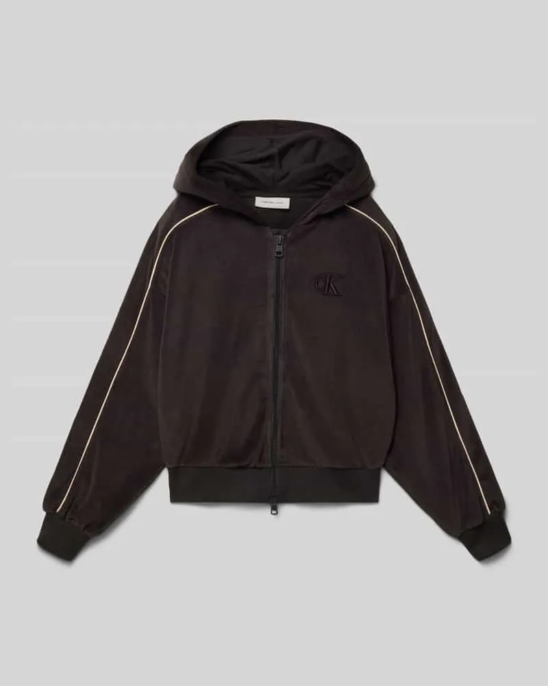 Calvin Klein Sweatjacke mit Kapuze Black