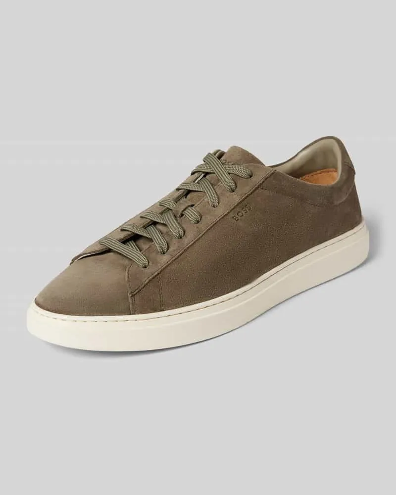 HUGO BOSS Sneaker mit Label-Details Modell 'Kieran Oliv