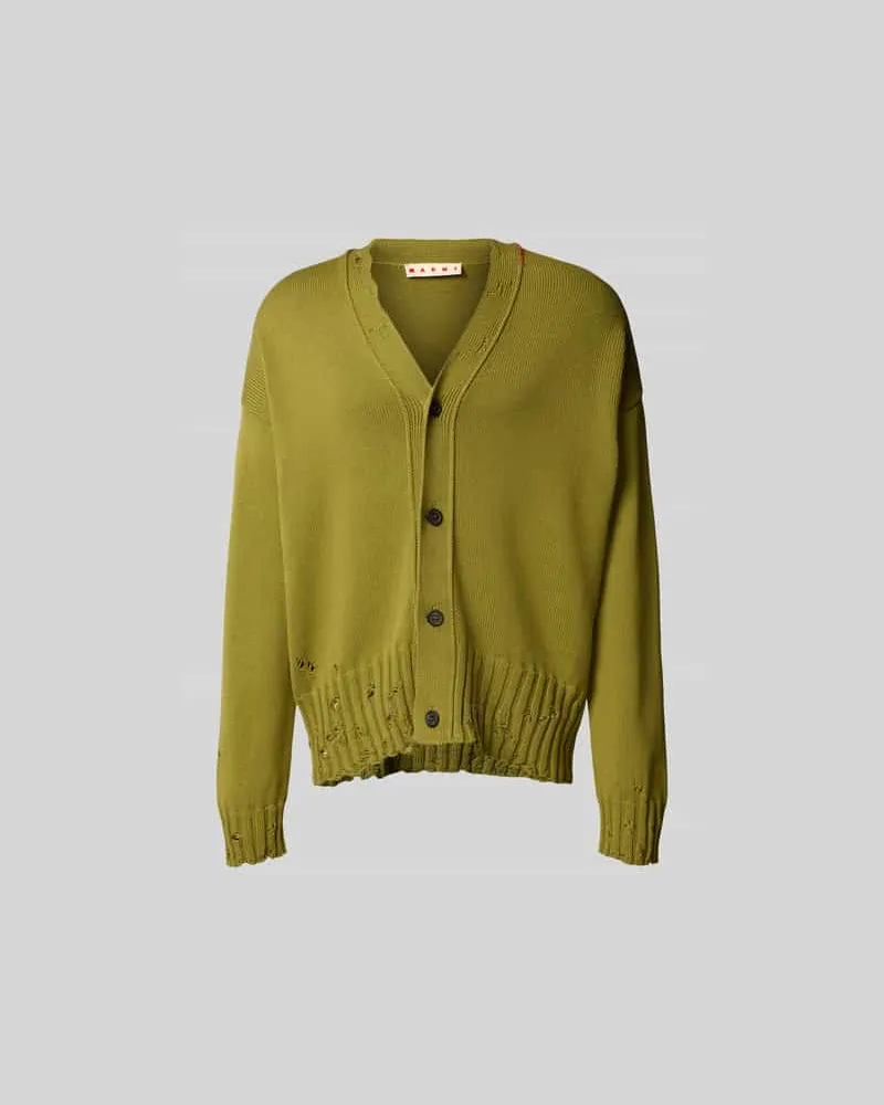 Marni Jacke in Strick-Optik im Used-Look Grass
