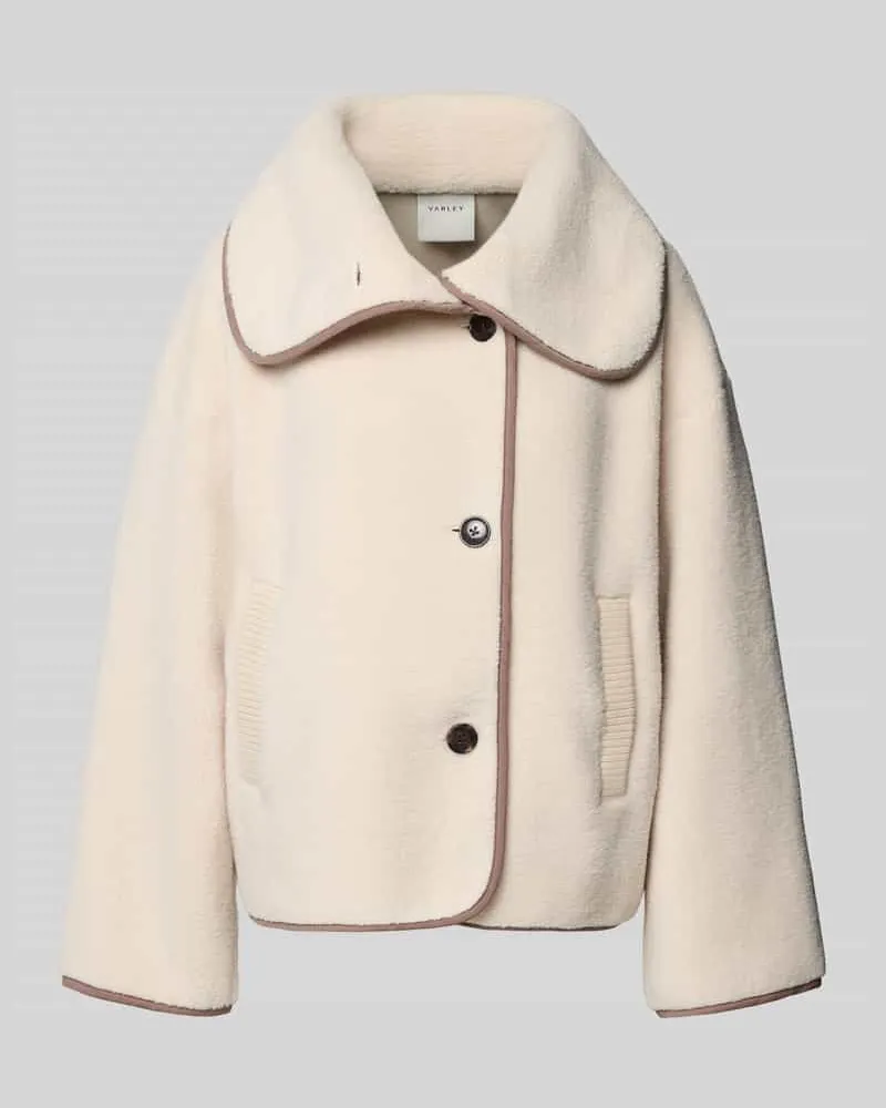 Varley Boxy Fit Fleecejacke mit Eingrifftaschen Modell 'romane Sand