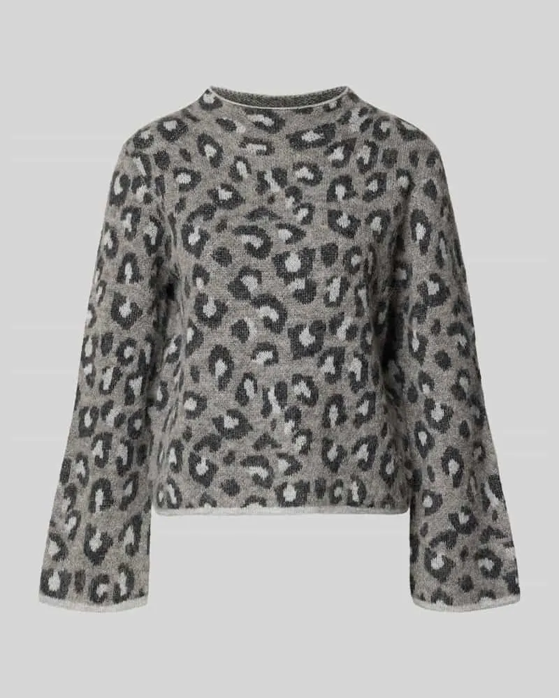 S.Oliver Regular Fit Strickpullover mit Woll-Anteil Anthrazit
