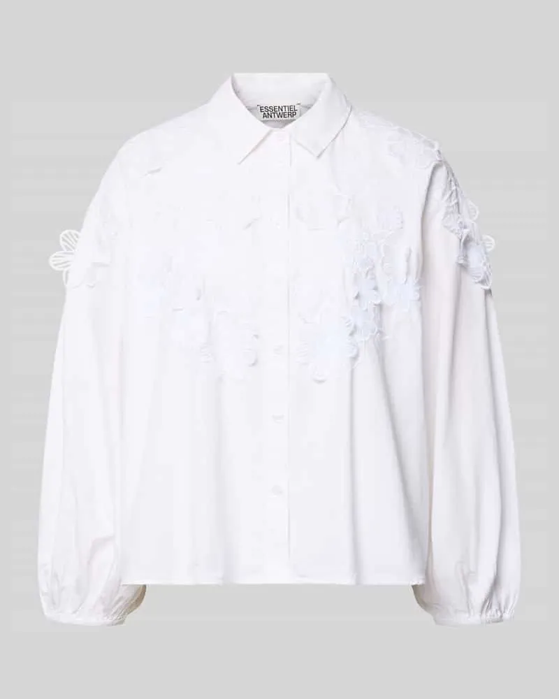 Essentiel Boxy Fit Hemdbluse aus reiner Baumwolle Modell 'JOELLA Weiss