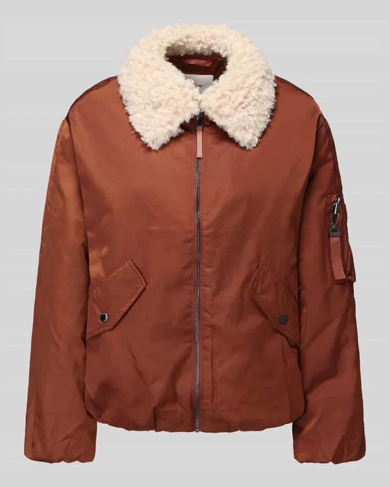 S.Oliver Bomberjacke mit Teddykragen Cognac