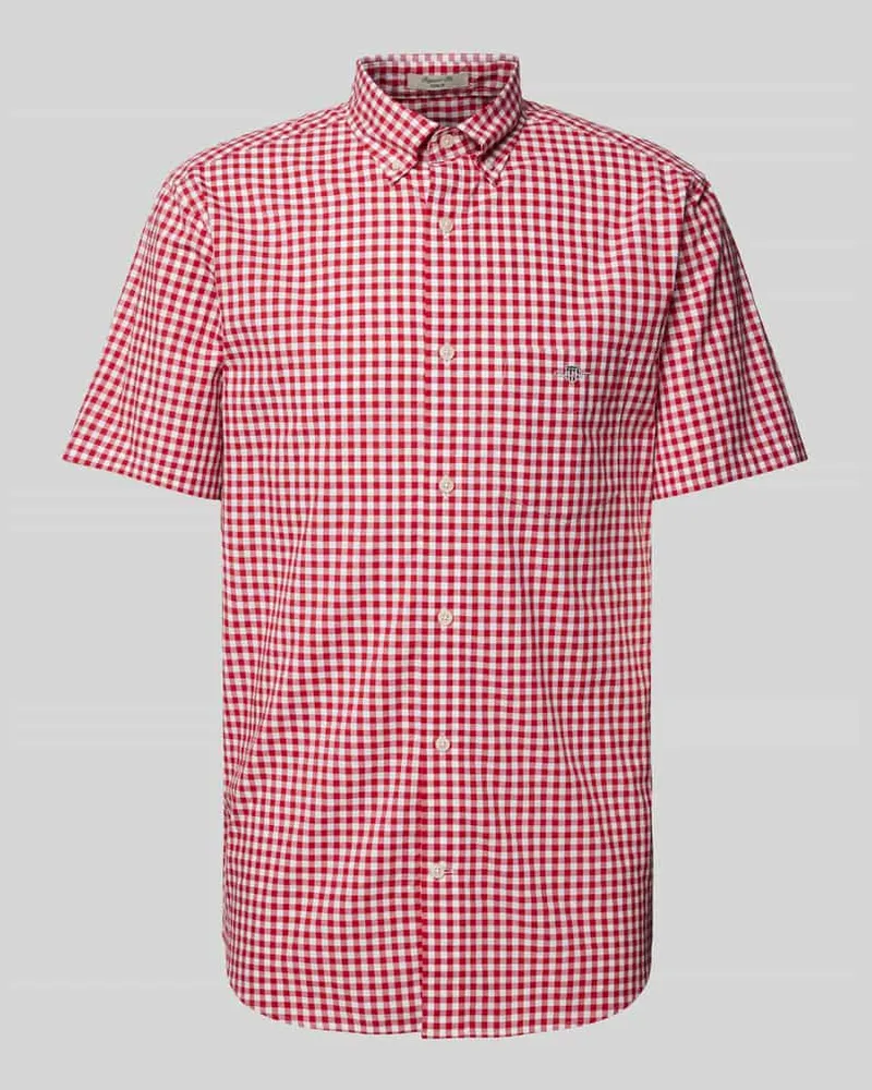 Gant Freizeithemd mit Button-Down-Kragen Dunkelrot