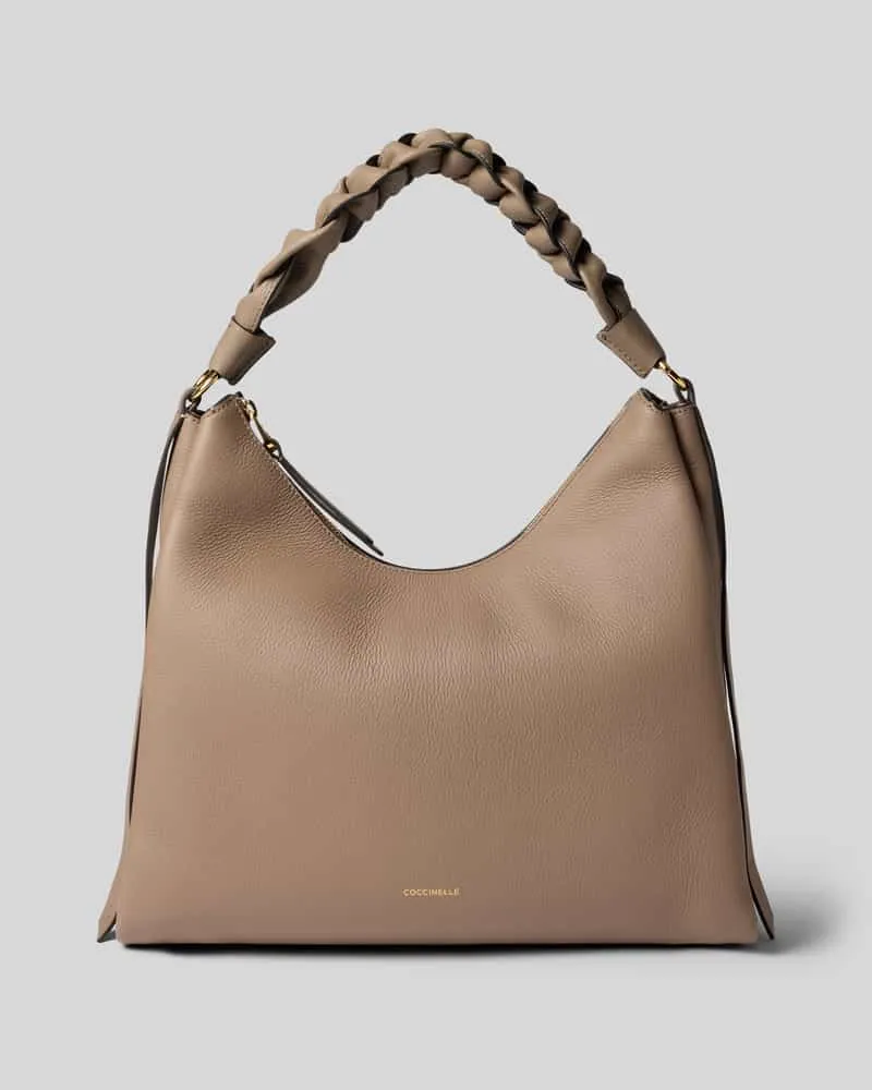 Coccinelle Handtasche mit Logo-Print Modell 'Grana Taupe