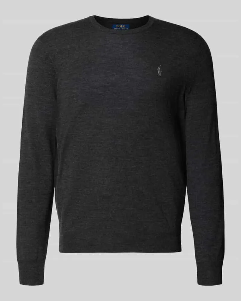 Ralph Lauren Regular Fit Pullover aus reiner Wolle Anthrazit
