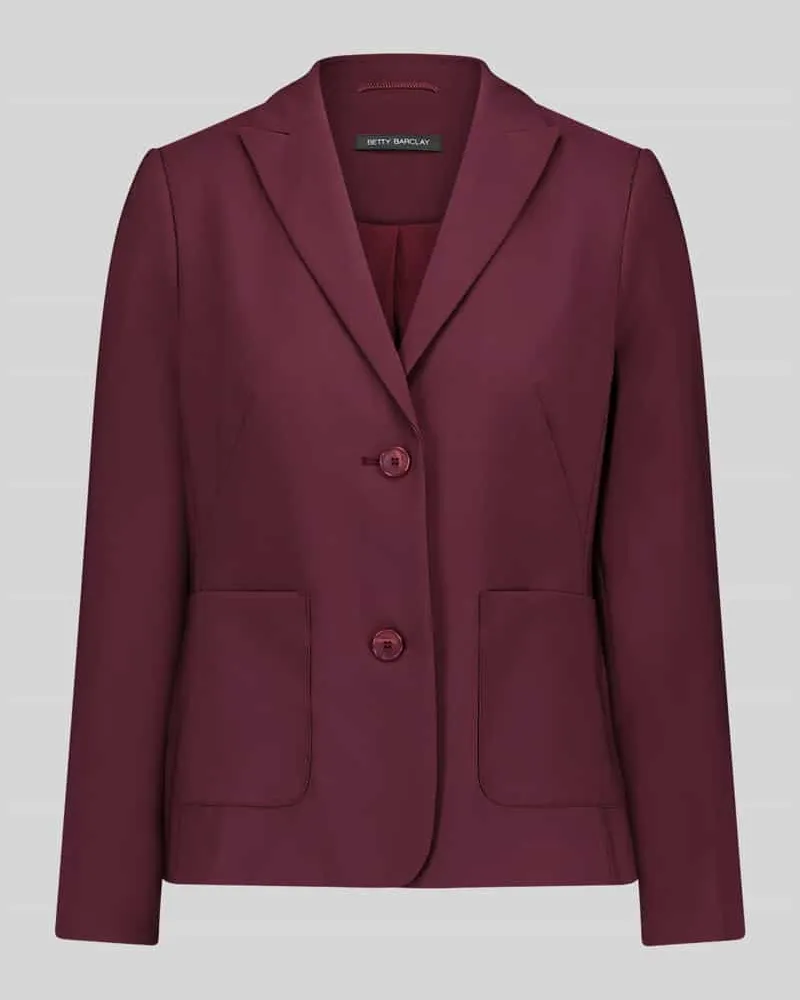 Betty Barclay Regular Fit Kurzblazer mit aufgesetzten Taschen Bordeaux