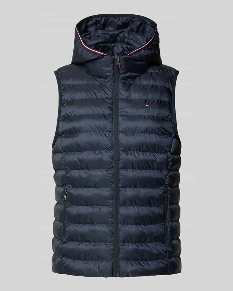 Tommy Hilfiger Regular Fit Steppweste mit Kapuze Marine