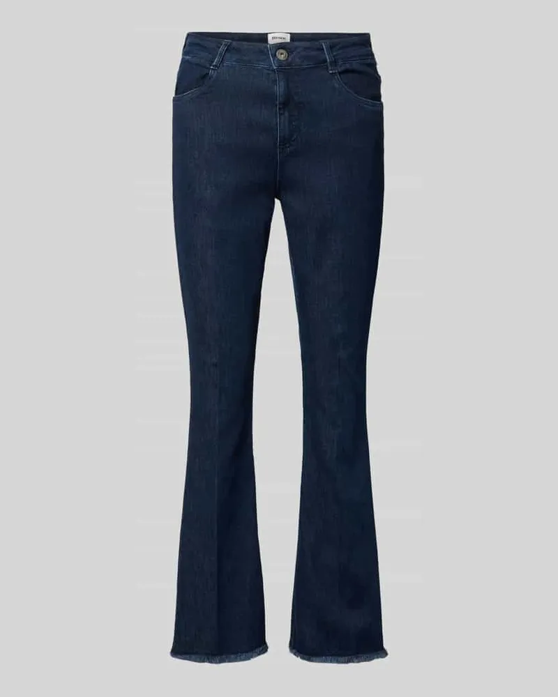 Brax Bootcut Jeans mit Fransen Modell 'SHAKIRA Dunkelblau