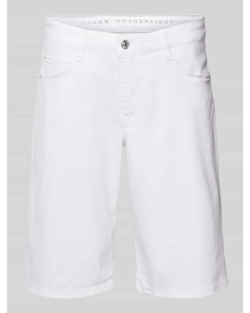 MAC Jeans Regular Fit Jeansshorts im 5-Pocket-Design Weiss