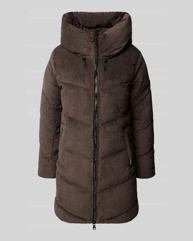 khujo Jacke aus Cord mit Zweiwege-Reißverschluss Modell 'KATTIE Dunkelbraun