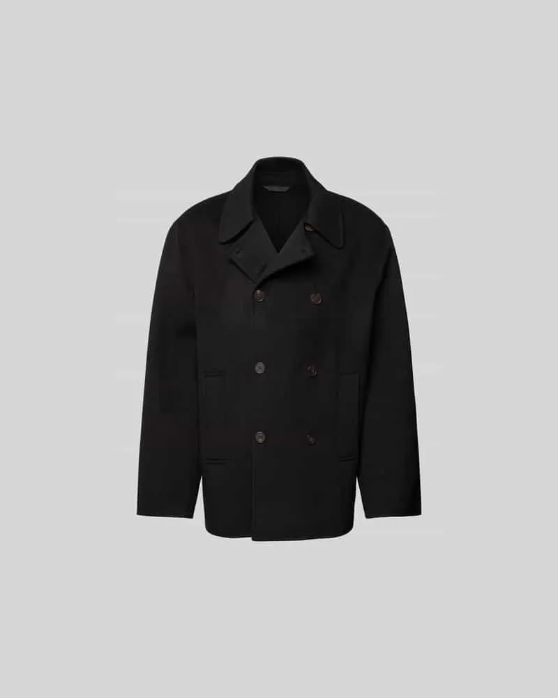 Filippa K Mantel mit Knopfleiste Black