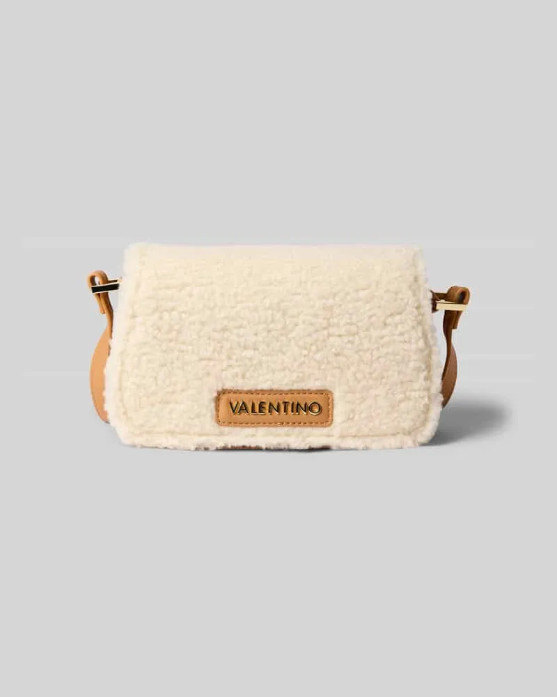 Valentino Bags Umhängetasche mit Teddyfell-Klappe Modell 'ICELAND Ecru