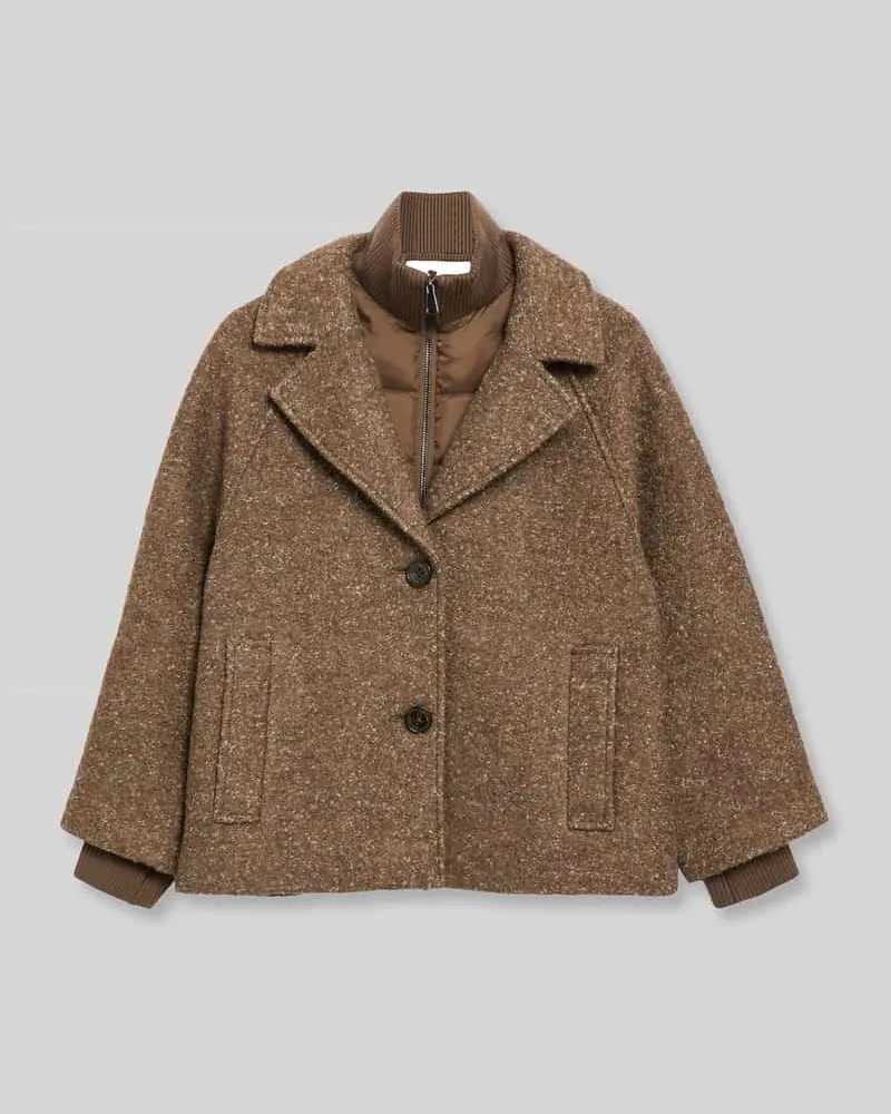 S.Oliver Teddyjacke mit integriertem Stehkragen Taupe