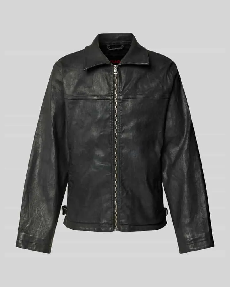 HUGO BOSS Jacke mit Reißverschluss Black
