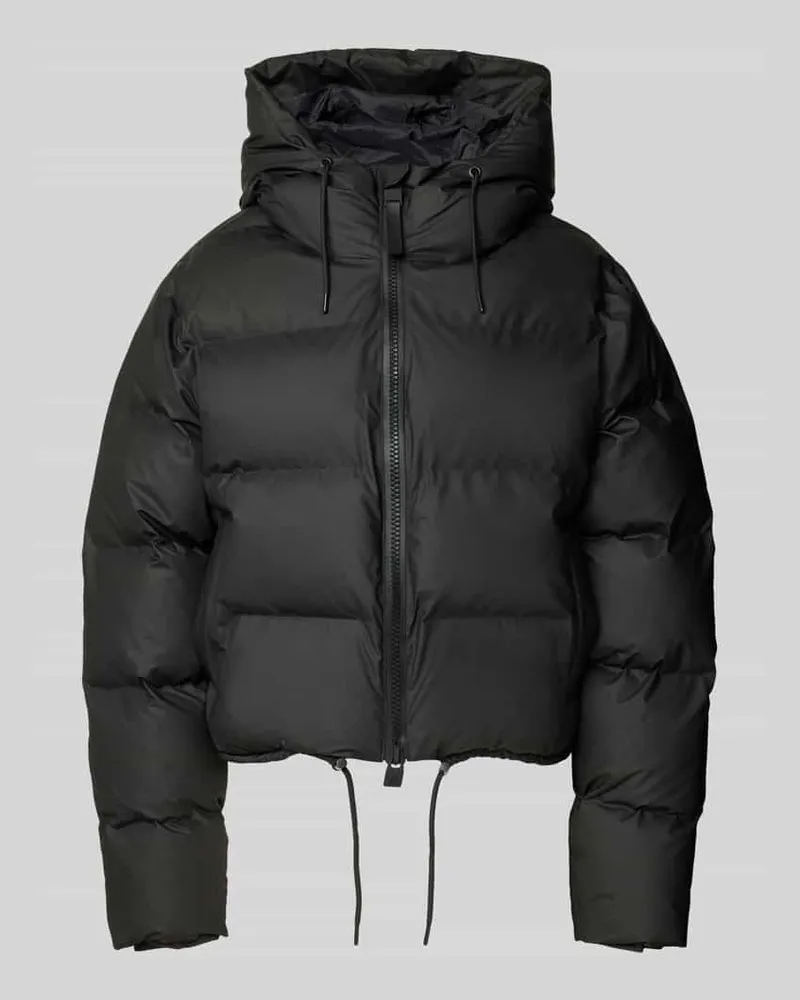 RAINS Steppjacke mit Kapuze und Zweiwege-Reißverschluss Modell 'Alta Black