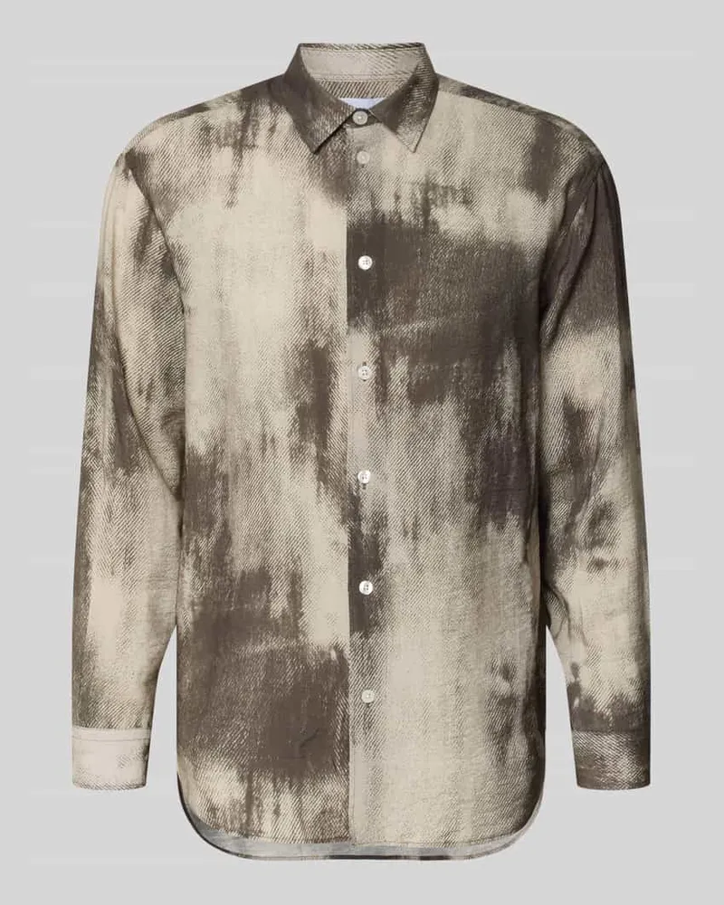 Samsøe & Samsøe Relaxed Fit Freizeithemd mit Kentkragen Modell 'SALUAN Dunkelbraun