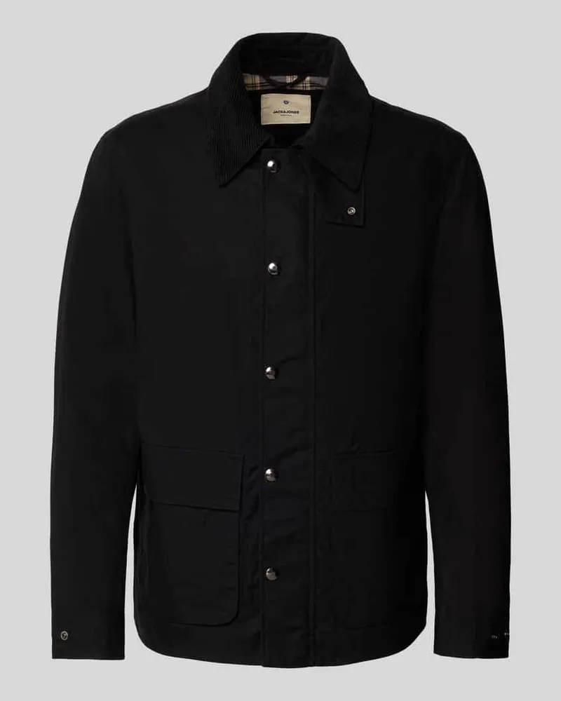 Jack & Jones Jacke mit Pattentaschen Modell 'BLUCLINT Black