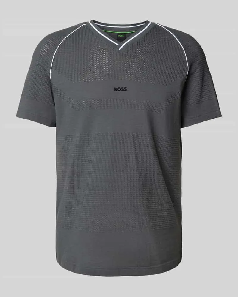 HUGO BOSS Regular Fit T-Shirt aus reiner Baumwoll Modell 'TEE RETRO TL Dunkelgrau
