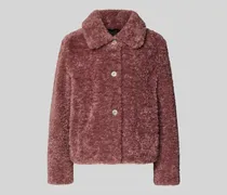 Regular Fit Jacke aus Teddyfell mit Umlegekragen