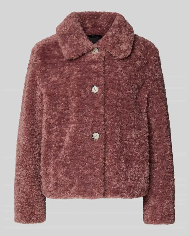 Fuchs Schmitt Regular Fit Jacke aus Teddyfell mit Umlegekragen Altrosa