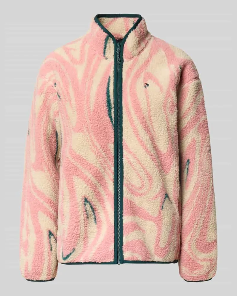 Peak Performance Fleecejacke im Allover-Look mit Stehkragen Ecru