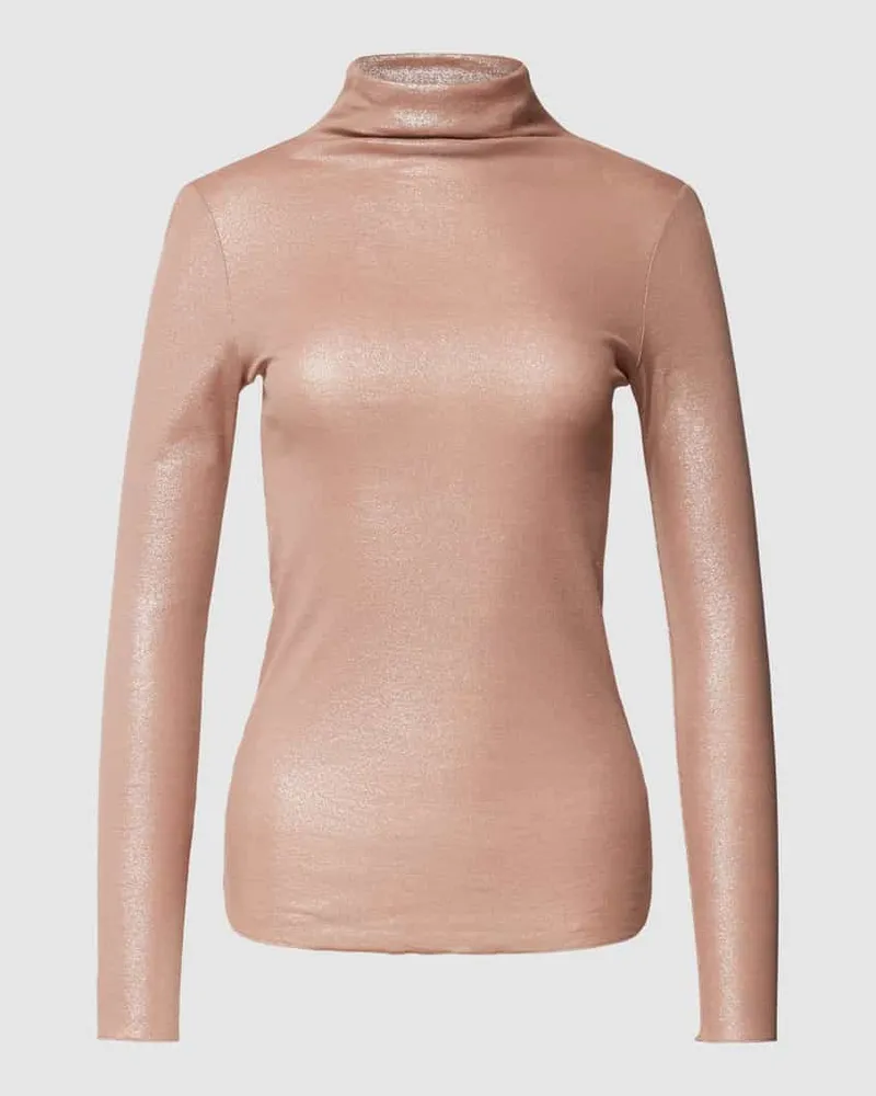 Luisa Cerano Rollkragenpullover mit Effektgarn Altrosa
