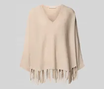 Poncho aus Woll-Kaschmir-Mix
