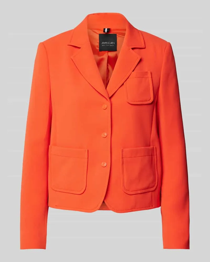 Marc Cain Slim Fit Blazer mit Reverskragen Rot