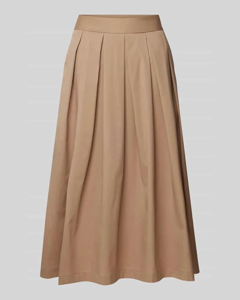 0039 Italy Midirock mit Kellerfalten Modell 'KYLIE Camel