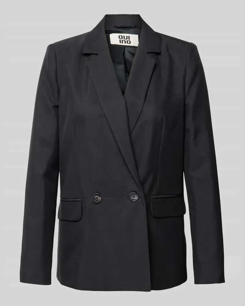 Oui  Blazer mit Reverskragen Black