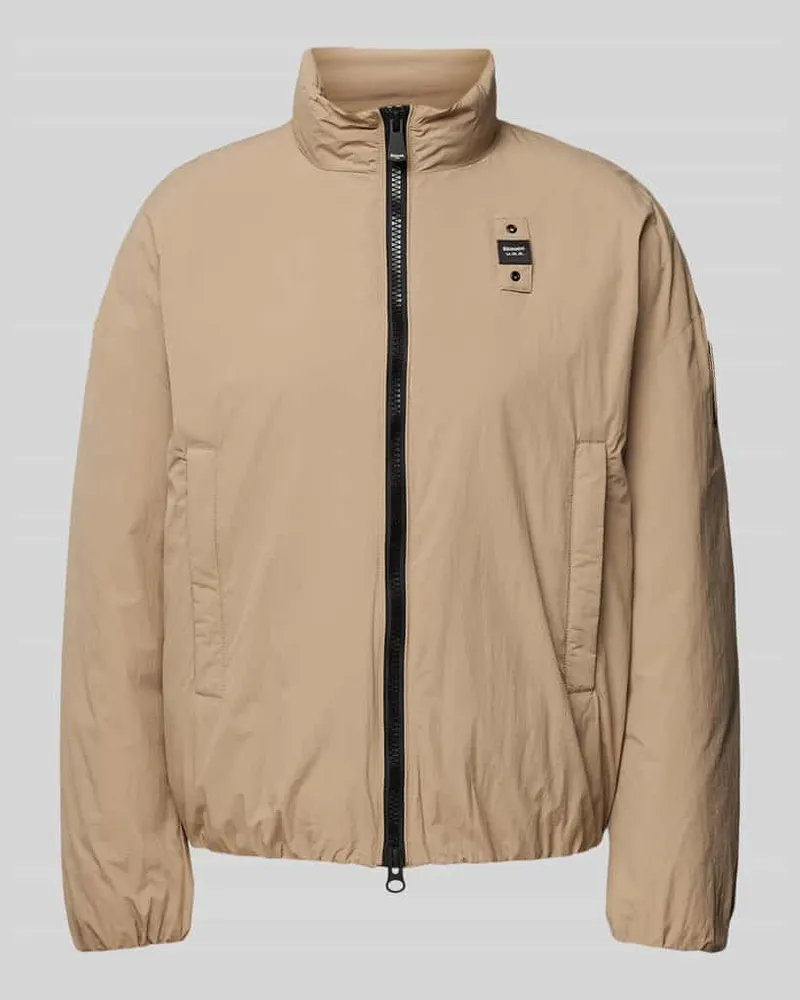 Blauer Jacke mit Zweiwege-Reißverschluss Modell 'BELLAMI Beige