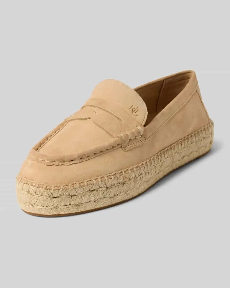 Ralph Lauren Loafer aus Leder mit Plateausohle Modell 'LUIZE Sand
