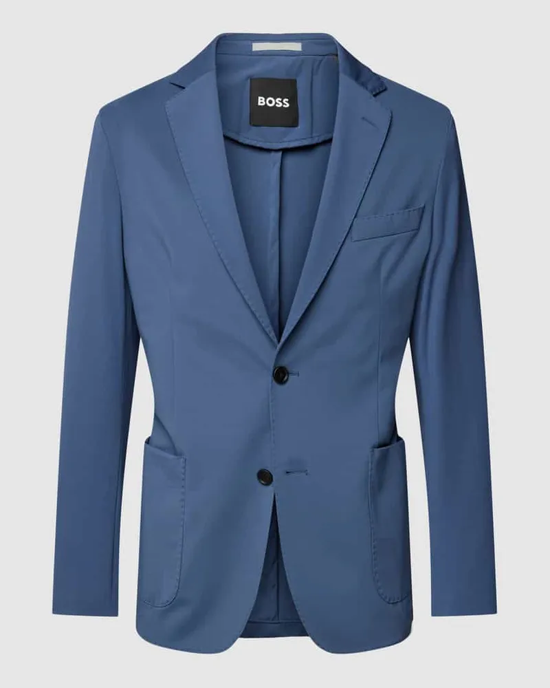 HUGO BOSS 2-Knopf-Sakko mit Eingrifftaschen Modell 'Hanry Rauchblau