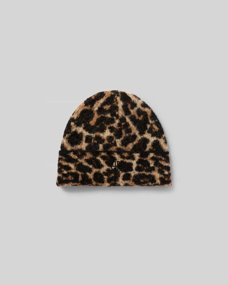Anine Bing Beanie mit Logo-Stitching Mittelbraun