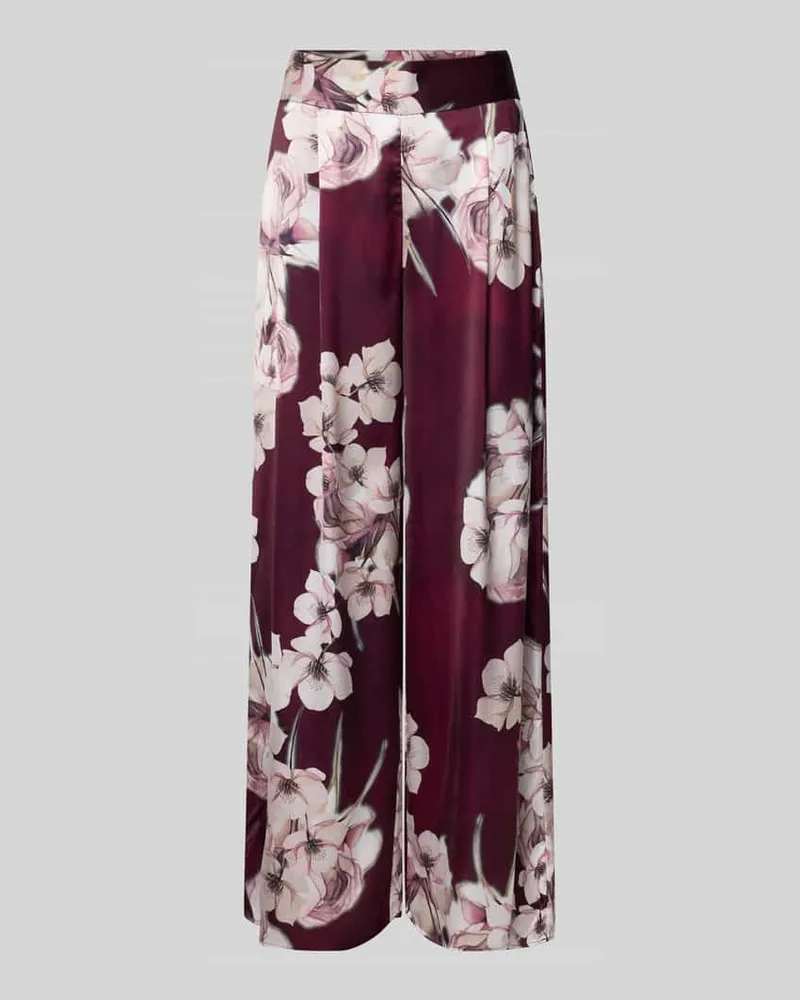 Rinascimento Stoffhose mit Nahtreißverschluss Bordeaux