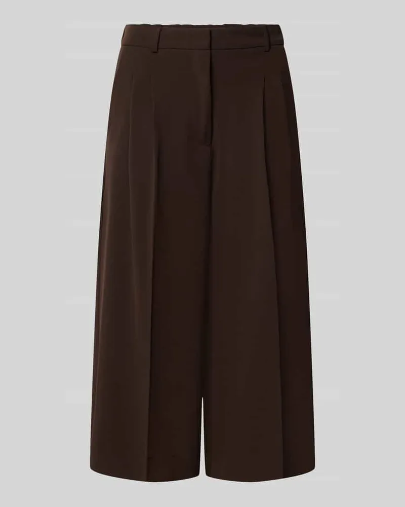 Smith & Soul Culotte mit Bügelfalte und Biesen Dunkelbraun