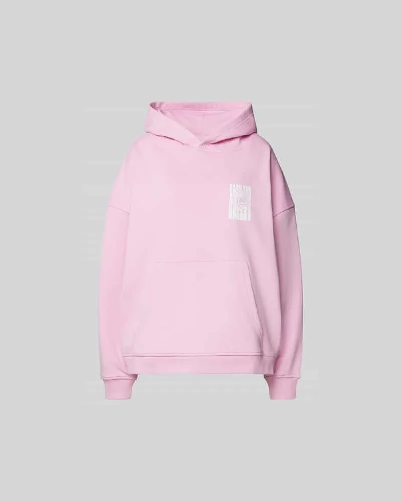 OH APRIL Oversized Hoodie mit Label-Print Pink
