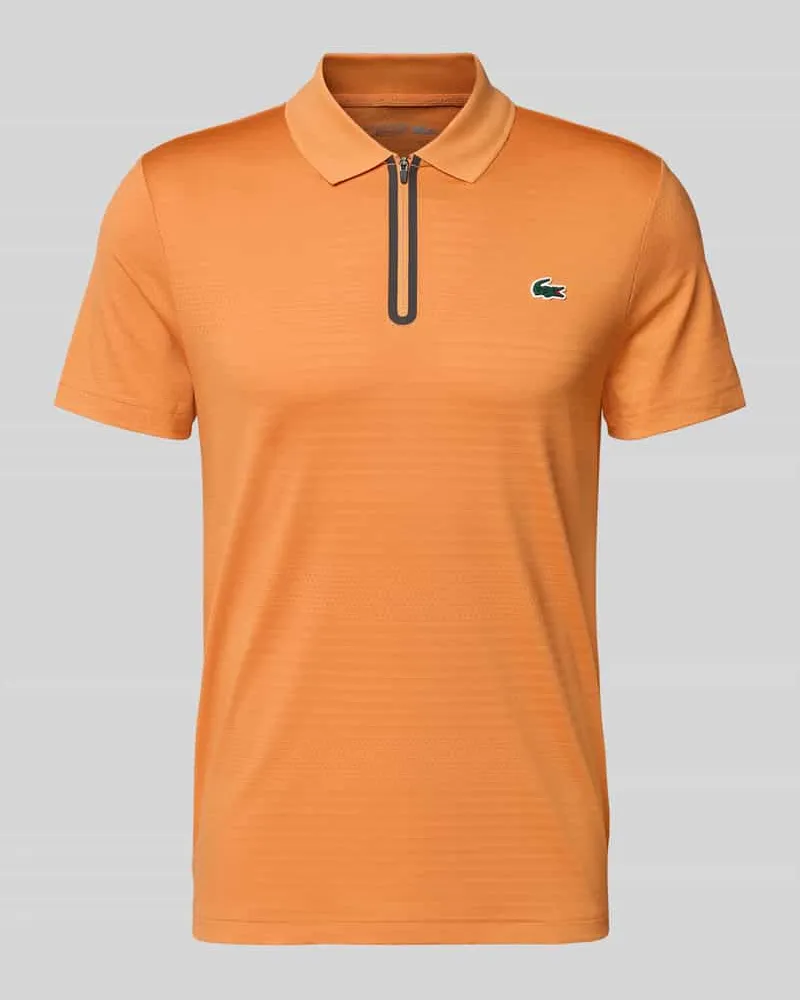 Lacoste Slim Fit Poloshirt aus schnelltrocknendem Material Orange