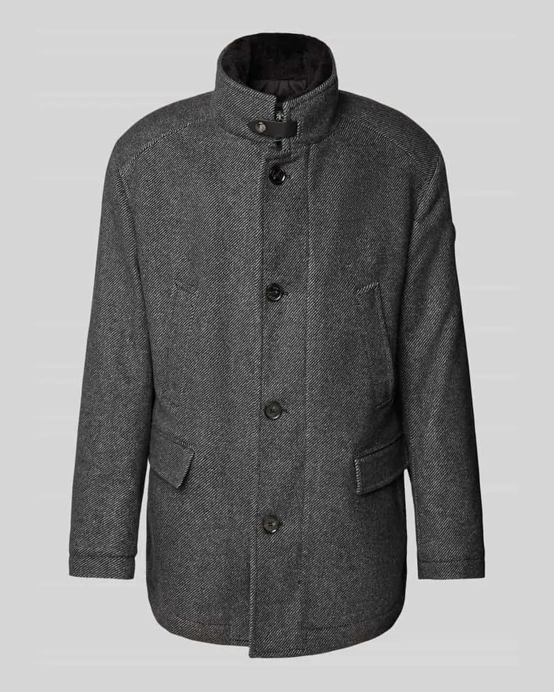 JOOP! Wollmantel mit Stehkragen Modell 'Gary Anthrazit