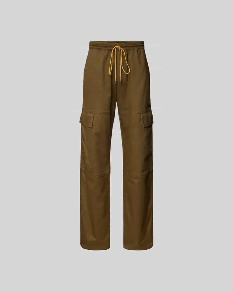 RHUDE Cargohose mit elastischem Bund Oliv