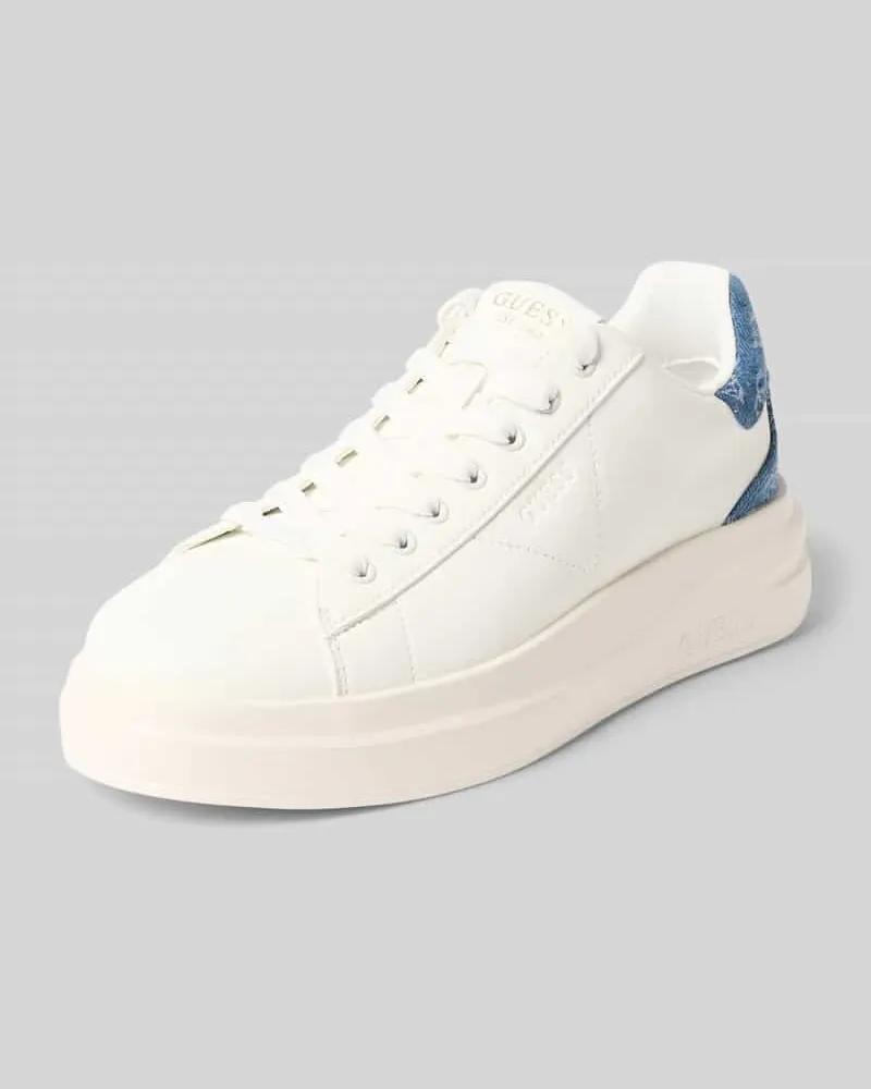 Guess Sneaker aus Leder-Textil-Mix Modell 'ELBINA14 Weiss