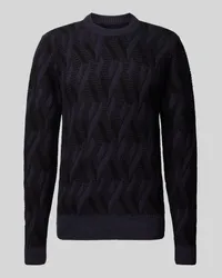 Casual Friday Strickpullover mit Strukturmuster Modell 'Karl Marine